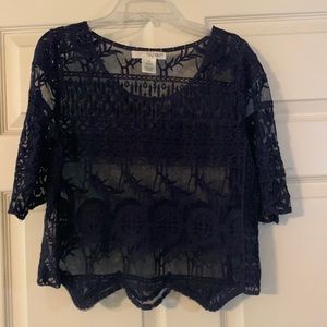 Navy blue crop top